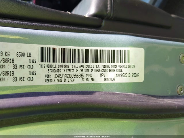 Aukcja sprzedaży 2013 Jeep Grand Cherokee Laredo, vin: 1C4RJFAG3DC555385, numer aukcji: 45855879