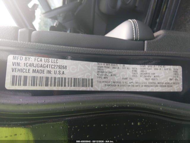 Продаж на аукціоні авто 2026 Jeep Grand Cherokee Laredo 4x2, vin: 1C4RJGAG4TC279268, номер лоту: 45855948