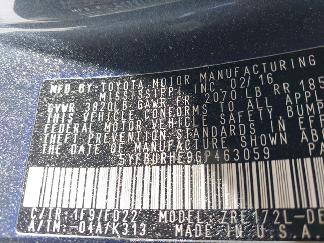Toyota Corolla S Plus 2016 5YFBURHE9GP463059 Image 9