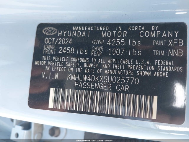 Aukcja sprzedaży 2025 Hyundai Elantra N, vin: KMHLW4DKXSU025770, numer aukcji: 45856016
