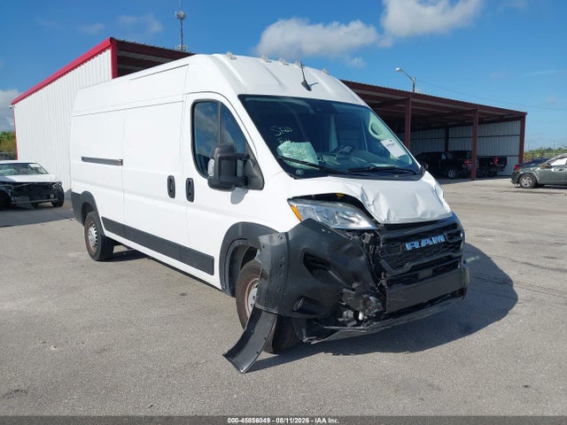 2025 Ram Promaster 2500 Tradesman High Roof 159 Wb W/pass Seat მანქანა იყიდება აუქციონზე, vin: 3C6LRVDG9SE520299, აუქციონის ნომერი: 45856049