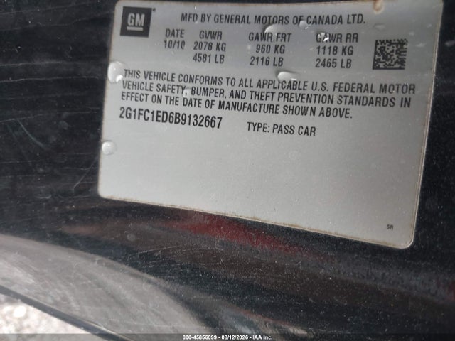 Aukcja sprzedaży 2011 Chevrolet Camaro 2lt, vin: 2G1FC1ED6B9132667, numer aukcji: 45856099
