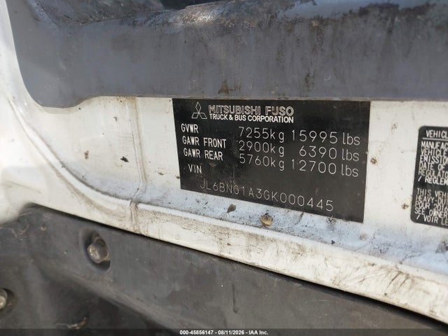 Продаж на аукціоні авто 2016 Mitsubishi Fuso Truck Fe Fec72s, vin: JL6BNG1A3GK000445, номер лоту: 45856147