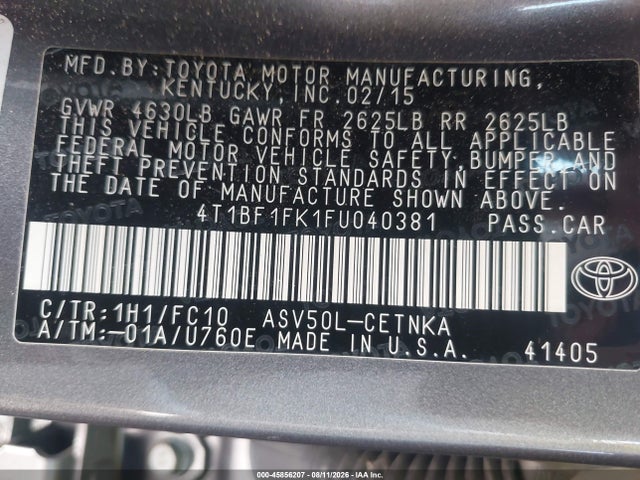 Toyota CAMRY LE 2015 4T1BF1FK1FU040381 Image 9