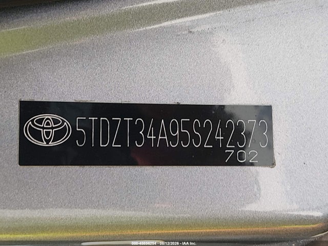 Aukcja sprzedaży 2005 Toyota Sequoia Sr5 V8, vin: 5TDZT34A95S242373, numer aukcji: 45856254