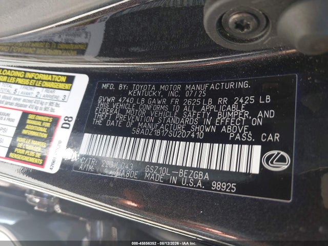 Lexus ES 350 2025 58ADZ1B17SU207410 Image 9