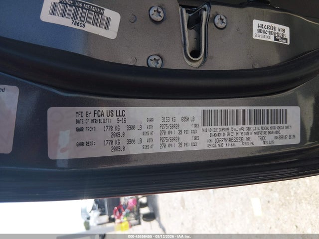 1C6RR7NM4HS522039 RAM 1500 Laramie 4x4 5&#039;7 Box