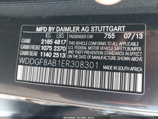 Продаж на аукціоні авто 2014 Mercedes-benz C 300 Sport 4matic, vin: WDDGF8AB1ER308301, номер лоту: 45856488