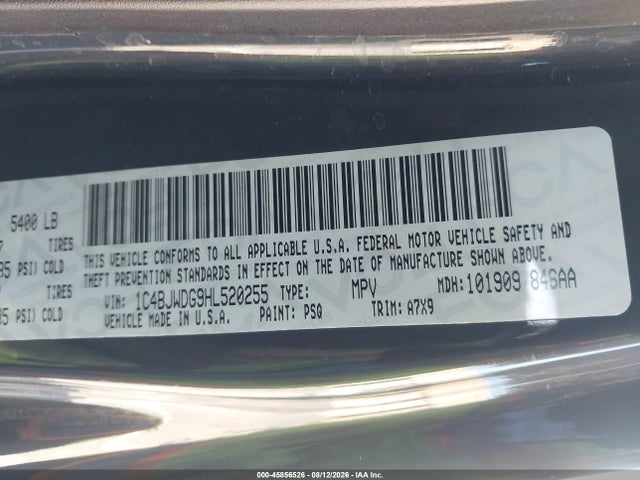 1C4BJWDG9HL520255 Jeep Wrangler Unlimited Sport