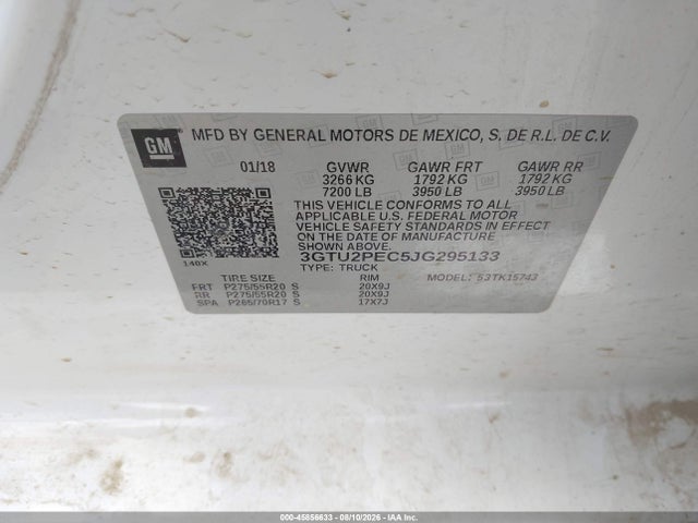 GMC Sierra 1500 Denali 2018 3GTU2PEC5JG295133 Image 9