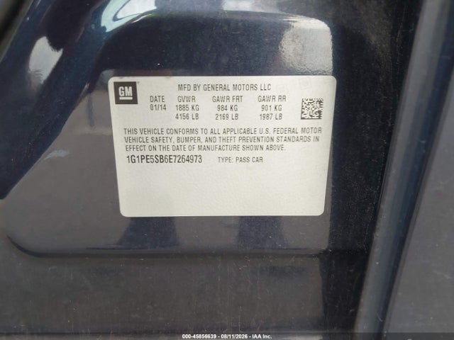 Продажа на аукционе авто 2014 Chevrolet Cruze 2lt Auto, vin: 1G1PE5SB6E7264973, номер лота: 45856639