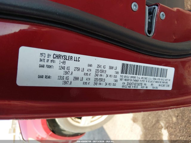 45856709 :رقم المزاد ، 3D4GH57V69T583795 vin ، 2009 Dodge Journey Sxt مزاد بيع