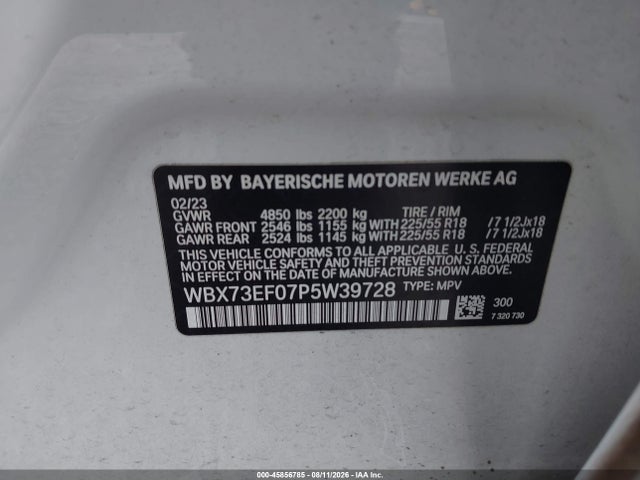 Продаж на аукціоні авто 2023 Bmw X1 Xdrive28i, vin: WBX73EF07P5W39728, номер лоту: 45856785