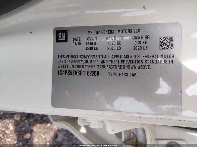 Продаж на аукціоні авто 2015 Buick Verano Leather Group, vin: 1G4PS5SK6F4162250, номер лоту: 45856859