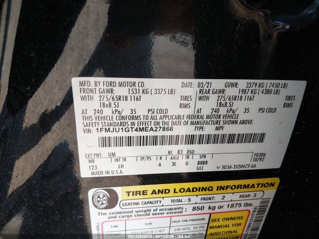 Ford Expedition Xl 2021 1FMJU1GT4MEA27866 Image 9