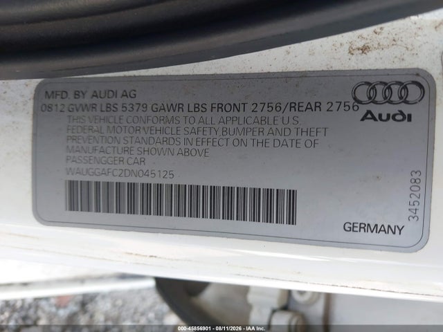 Продажа на аукционе авто 2013 Audi A6 3.0t Premium, vin: WAUGGAFC2DN045125, номер лота: 45856901