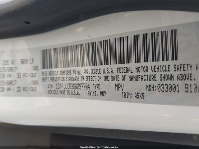 Jeep Cherokee Latitude 2016 1C4PJLCB3GW297704 Image 9