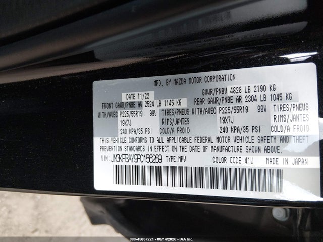 Aukcja sprzedaży 2023 Mazda Cx-5 2.5 Turbo, vin: JM3KFBAY9P0156269, numer aukcji: 45857221