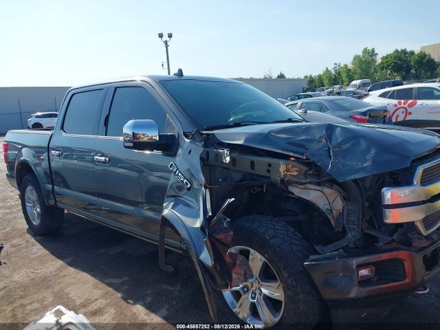 2018 Ford F-150 Platinum მანქანა იყიდება აუქციონზე, vin: 1FTEW1EG0JFD42725, აუქციონის ნომერი: 45857252
