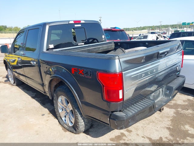2018 Ford F-150 Platinum მანქანა იყიდება აუქციონზე, vin: 1FTEW1EG0JFD42725, აუქციონის ნომერი: 45857252