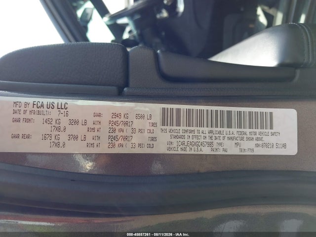 1C4RJEAGXGC457985 Jeep Grand Cherokee Laredo