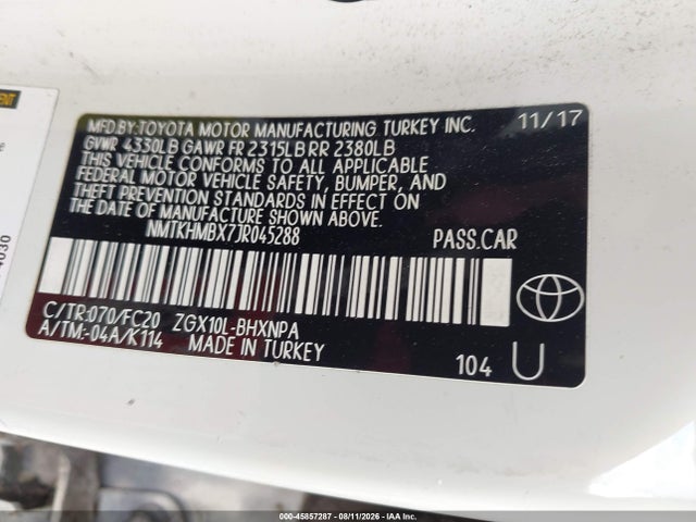 NMTKHMBX7JR045288 Toyota C-HR XLE