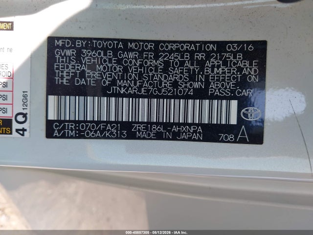Scion IM 2016 JTNKARJE7GJ521074 Image 9