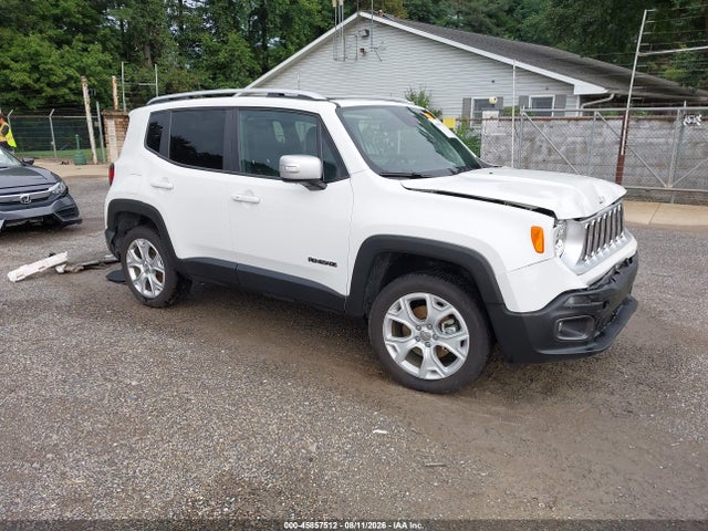 2018 Jeep Renegade Limited 4x4 მანქანა იყიდება აუქციონზე, vin: ZACCJBDB7JPH81662, აუქციონის ნომერი: 45857512