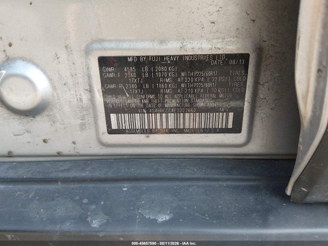 Aukcja sprzedaży 2014 Subaru Outback 2.5i Premium, vin: 4S4BRCCC4E3222662, numer aukcji: 45857590