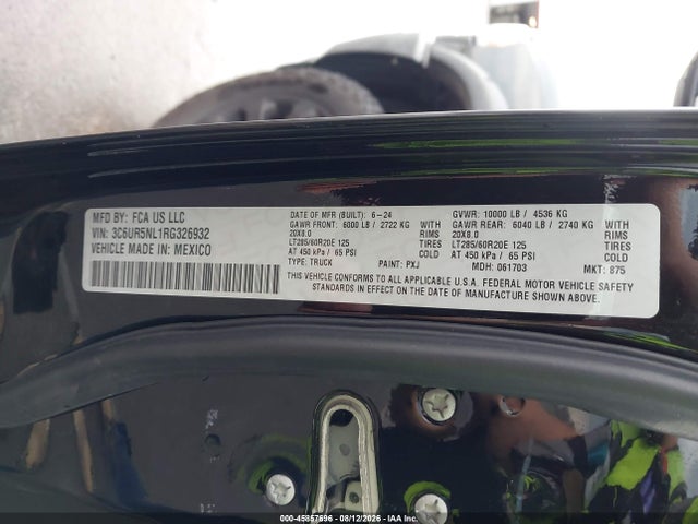 45857696 :رقم المزاد ، 3C6UR5NL1RG326932 vin ، 2024 Ram 2500 Laramie Crew Cab 4x4 6'4 Box مزاد بيع