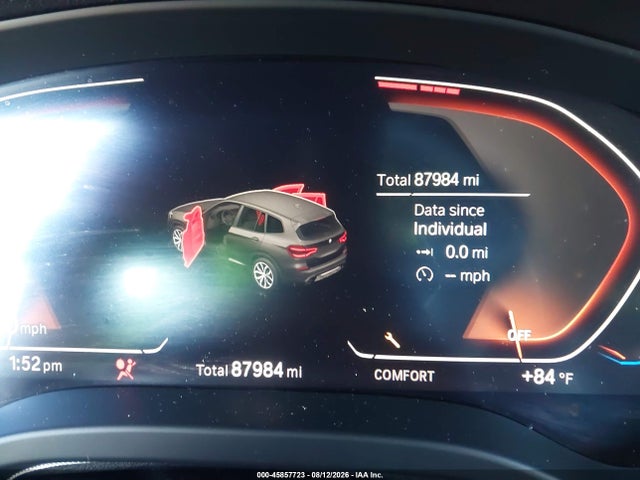 45857723 :رقم المزاد ، 5UXTY3C04L9D23763 vin ، 2020 Bmw X3 Sdrive30i مزاد بيع