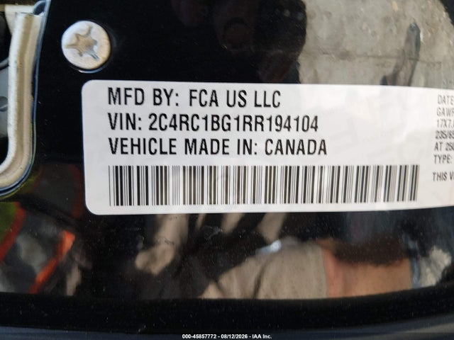 45857772 :رقم المزاد ، 2C4RC1BG1RR194104 vin ، 2024 Chrysler Pacifica Touring L مزاد بيع