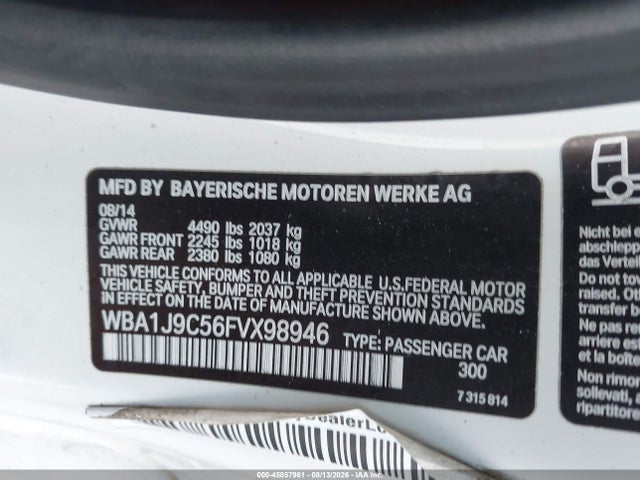 Aukcja sprzedaży 2015 Bmw M235 Xdrive, vin: WBA1J9C56FVX98946, numer aukcji: 45857961