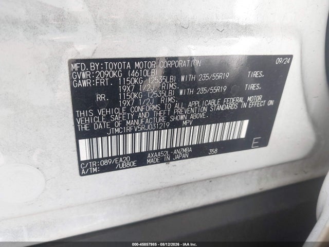 Toyota Rav4 Xle Premium 2024 JTMC1RFV5RJ031219 Image 9