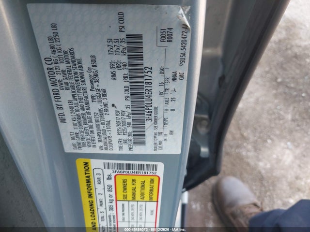 Ford Fusion Hybrid Se 2014 3FA6P0LU4ER181752 Image 9
