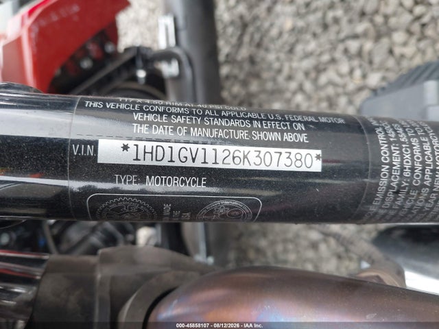 45858107 :رقم المزاد ، 1HD1GV1126K307380 vin ، 2006 Harley-davidson Fxdci مزاد بيع