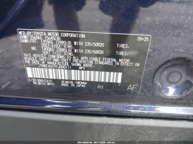 Продажа на аукционе авто 2026 Subaru Solterra Limited, vin: JTMBEAGC9TJ000111, номер лота: 45858146