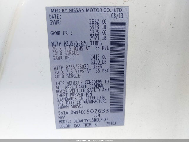 Infiniti QX60 2014 5N1AL0MN4EC507633 Image 9