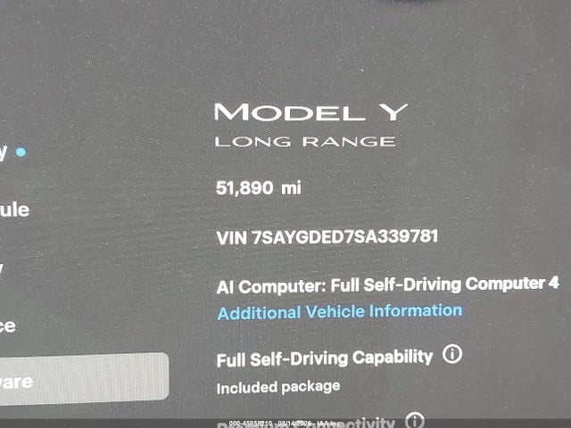 Продажа на аукционе авто 2025 Tesla Model Y Long Range Dual Motor Rear-wheel Drive, vin: 7SAYGDED7SA339781, номер лота: 45858210