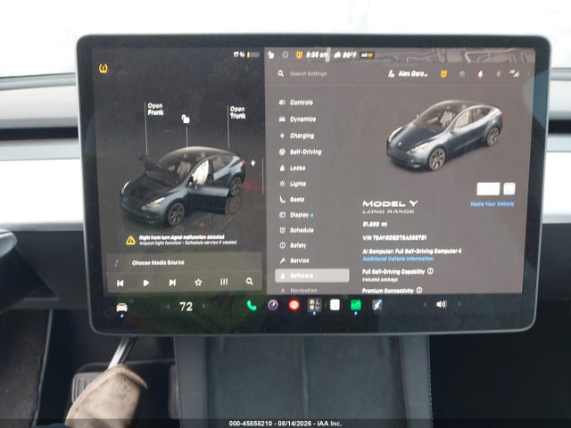 Продажа на аукционе авто 2025 Tesla Model Y Long Range Dual Motor Rear-wheel Drive, vin: 7SAYGDED7SA339781, номер лота: 45858210