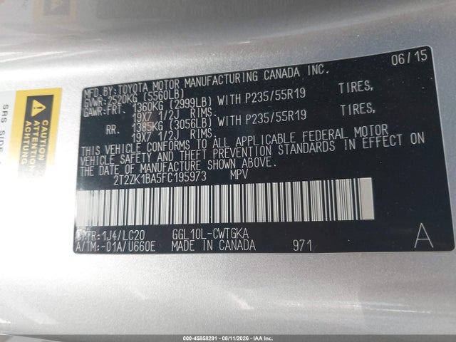 Lexus RX 350 2015 2T2ZK1BA5FC195973 Image 9