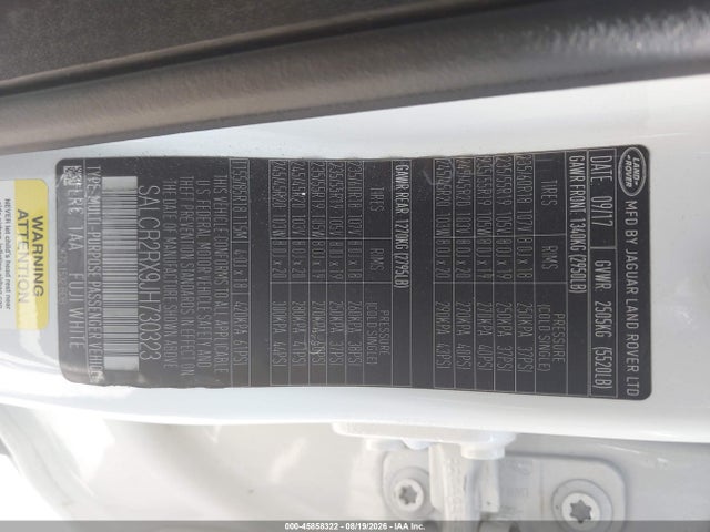 2018 Land Rover Discovery Sport Hse მანქანა იყიდება აუქციონზე, vin: SALCR2RX9JH730323, აუქციონის ნომერი: 45858322