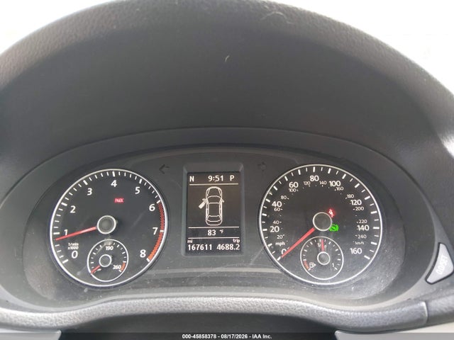 45858378 :رقم المزاد ، 1VWBP7A39DC000179 vin ، 2013 Volkswagen Passat 2.5l Se مزاد بيع