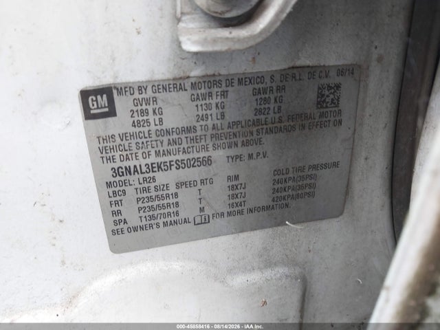 3GNAL3EK5FS502566 Chevrolet Captiva Sport Fleet Lt