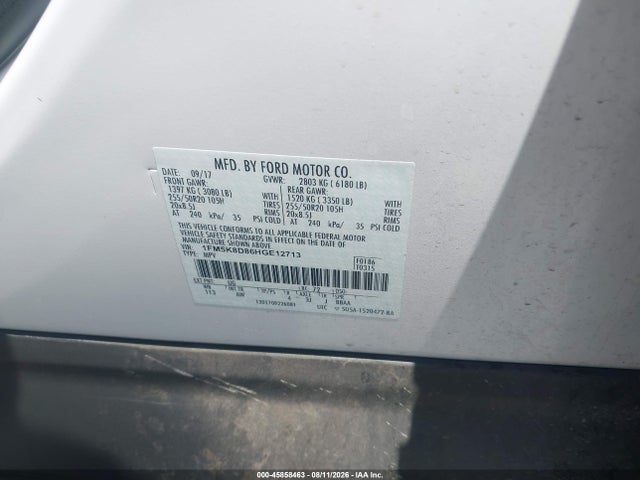 Ford EXPLORER XLT 2017 1FM5K8D86HGE12713 Image 9