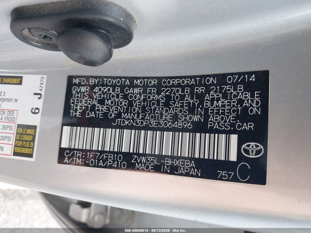 Toyota PRIUS PLUG-IN 2014 JTDKN3DP3E3064896 Image 9
