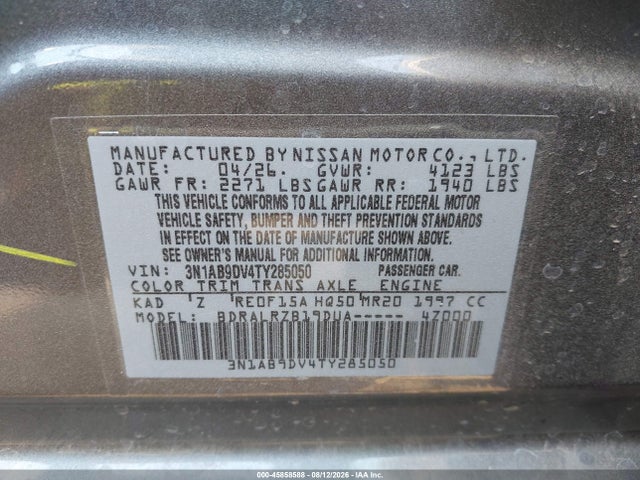 Nissan SENTRA SR 2026 3N1AB9DV4TY285050 Image 9