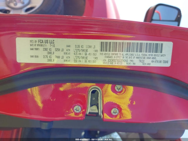 RAM 3500 Tradesman 2016 3C63R3GT6GG374243 Image 9