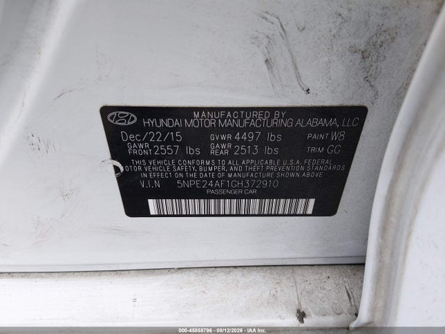 Hyundai SONATA SE 2016 5NPE24AF1GH372910 Image 9