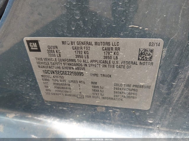 Chevrolet Silverado 1500 Ltz 2014 1GCVKSEC6EZ255995 Image 9